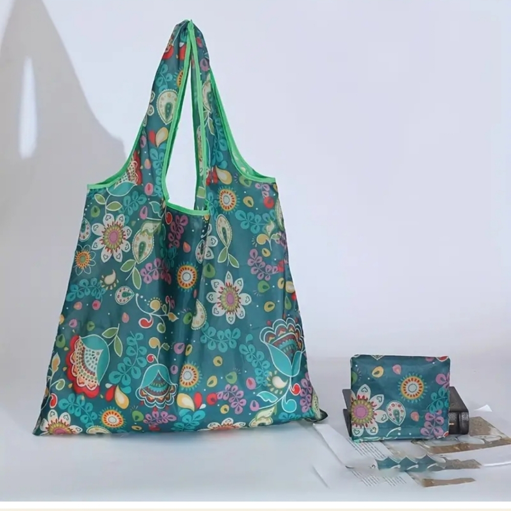 🌴Hippie Boho Shopping Tote Shopping  Bag 18 L 13 H Foldable. - Picture 2 of 4